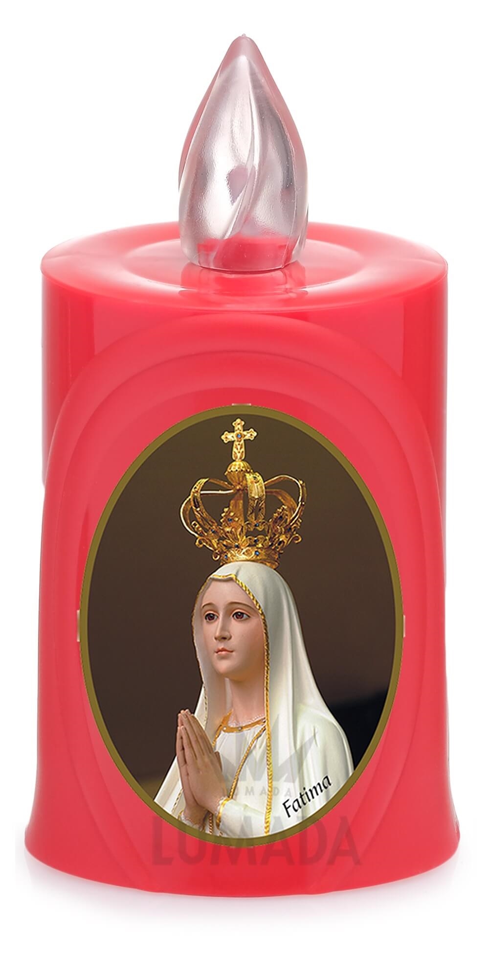 CANDLE LUMADA LES050 RED (YELLOW/FLAME) D23 FATIMA - SKU: LES050R-6D23