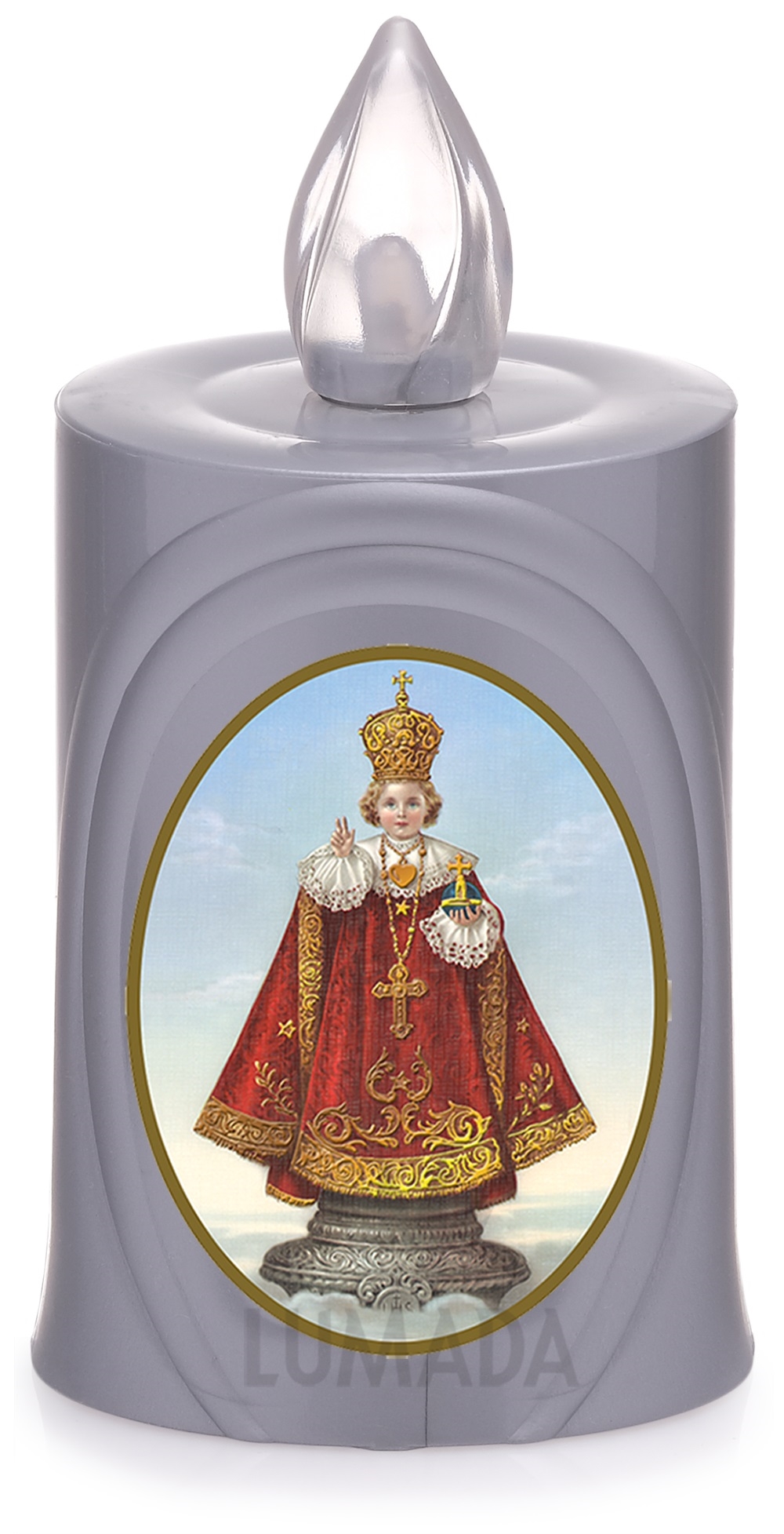 CANDLE LUMADA LES050 SILVER (YELLOW/FLAME) D11 LITTLE JESUS - SKU: LES050S-6D11