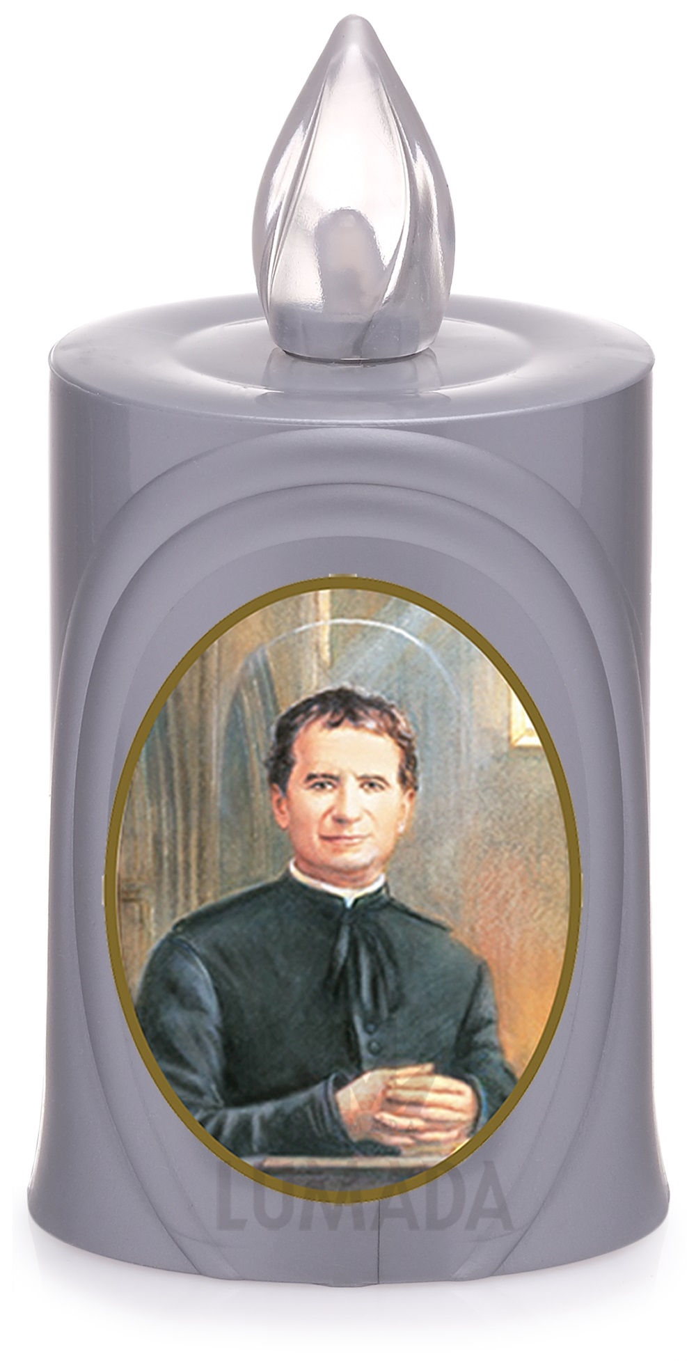 CANDLE LUMADA LES050 SILVER (YELLOW/FLAME) D21 DON BOSCO - SKU: LES050S-6D21