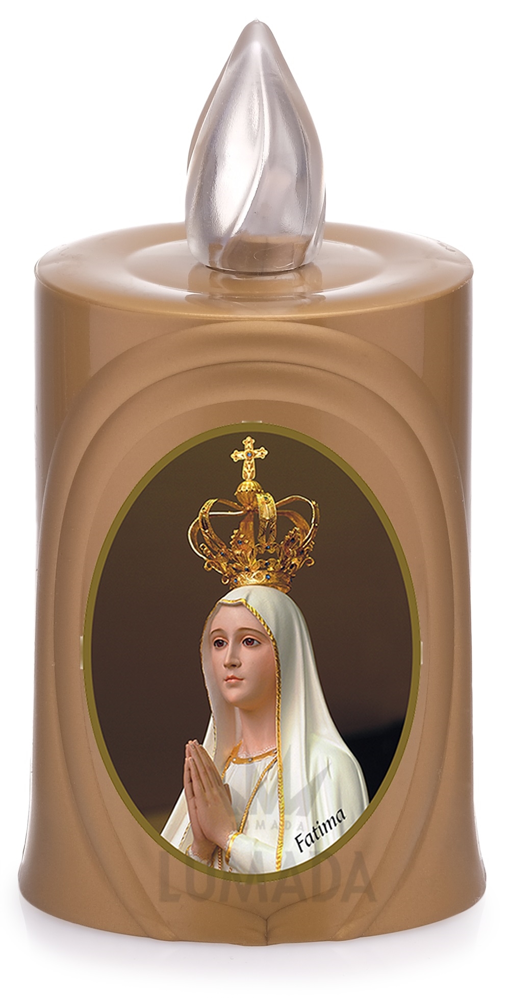 CANDLE LUMADA LES050 GOLD (YELLOW/FLAME) D23 FATIMA - SKU: LES050Z-6D23