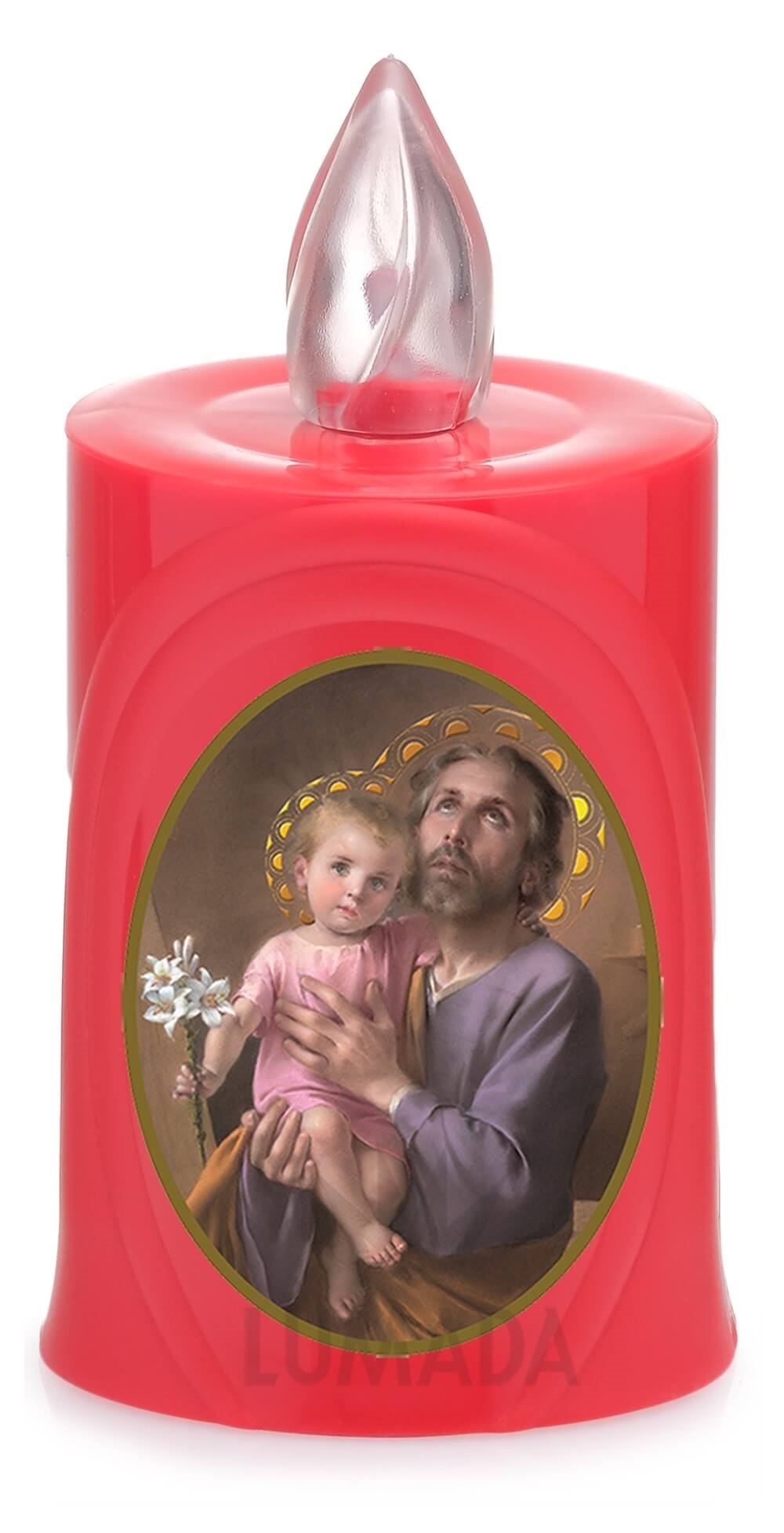 CANDLE LUMADA LES050 RED (RED/FLAME) D05 S.JOSEPH - SKU: LES050R-5D05